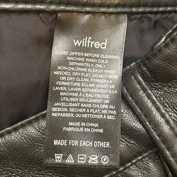 Aritzia Wilfred Melina Faux Leather Straight Leg Pants Womens Size 2 Black - Picture 7 of 8